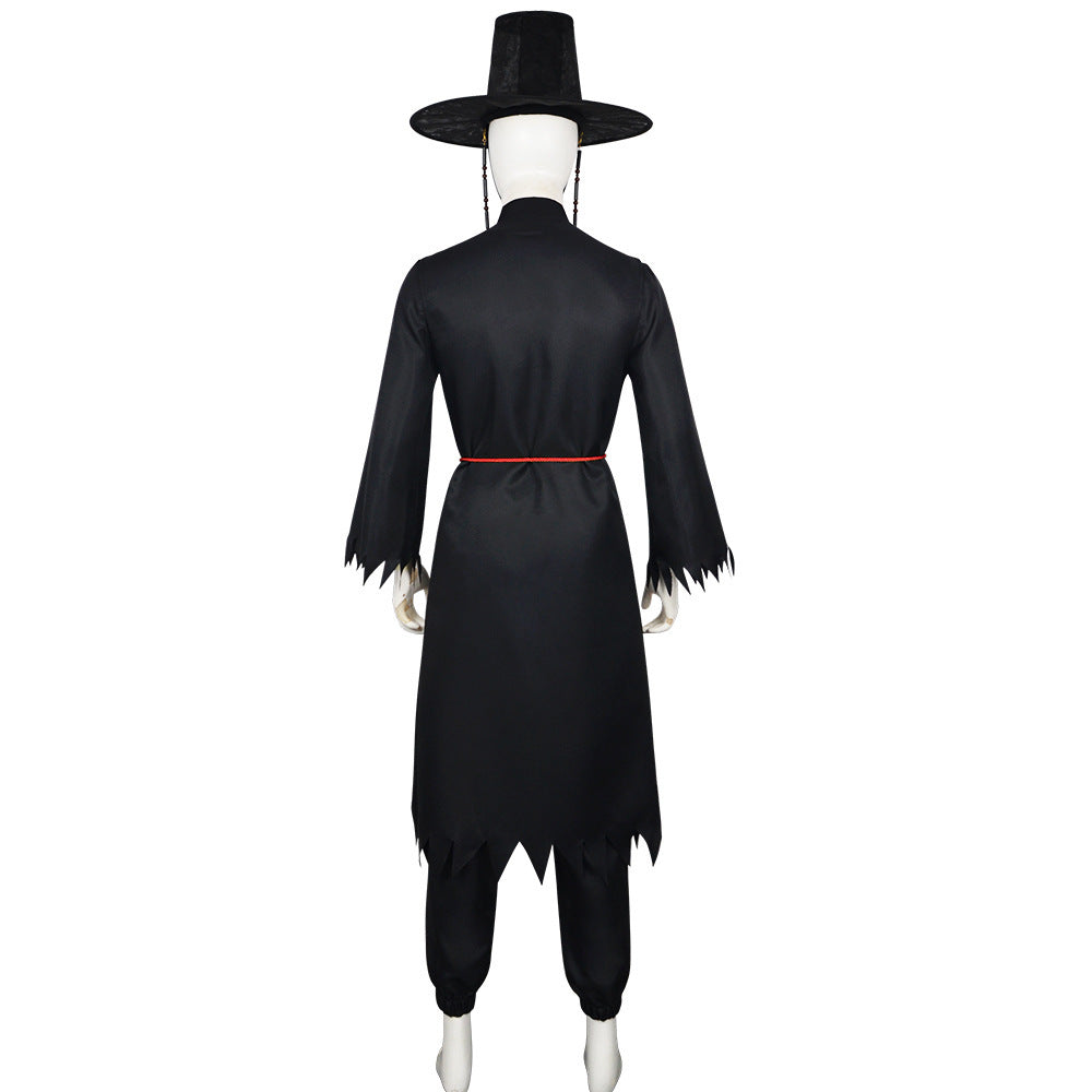 Jongens Zwart Halloween Kostuum Set Koreaanse Hanbok