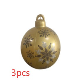 Opblaasbare Kerstbal Buiten Decoratie 60cm – Weerbestendige PVC Kerstdecoratie