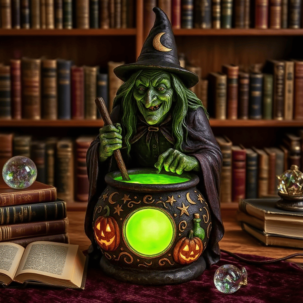 WitchGlow Ketel Lamp | Betoverende ketel met magische groene neonverlichting