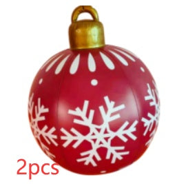 Opblaasbare Kerstbal Buiten Decoratie 60cm – Weerbestendige PVC Kerstdecoratie