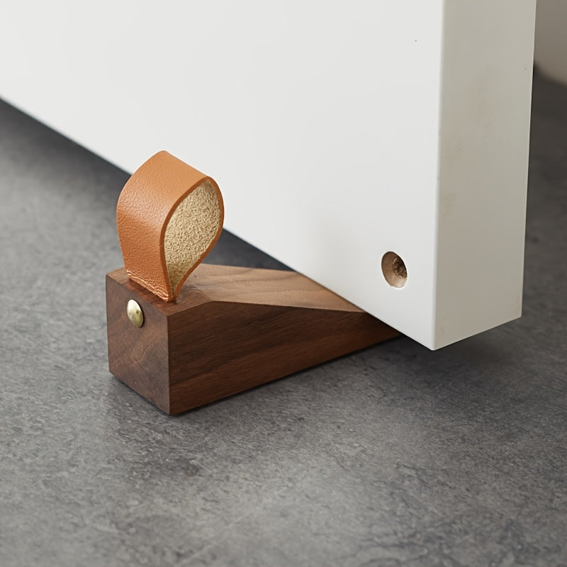 NordGrip Houten Deurstopper – Scandinavisch Design met Antislip Basis
