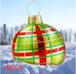 Opblaasbare Kerstbal Buiten Decoratie 60cm – Weerbestendige PVC Kerstdecoratie