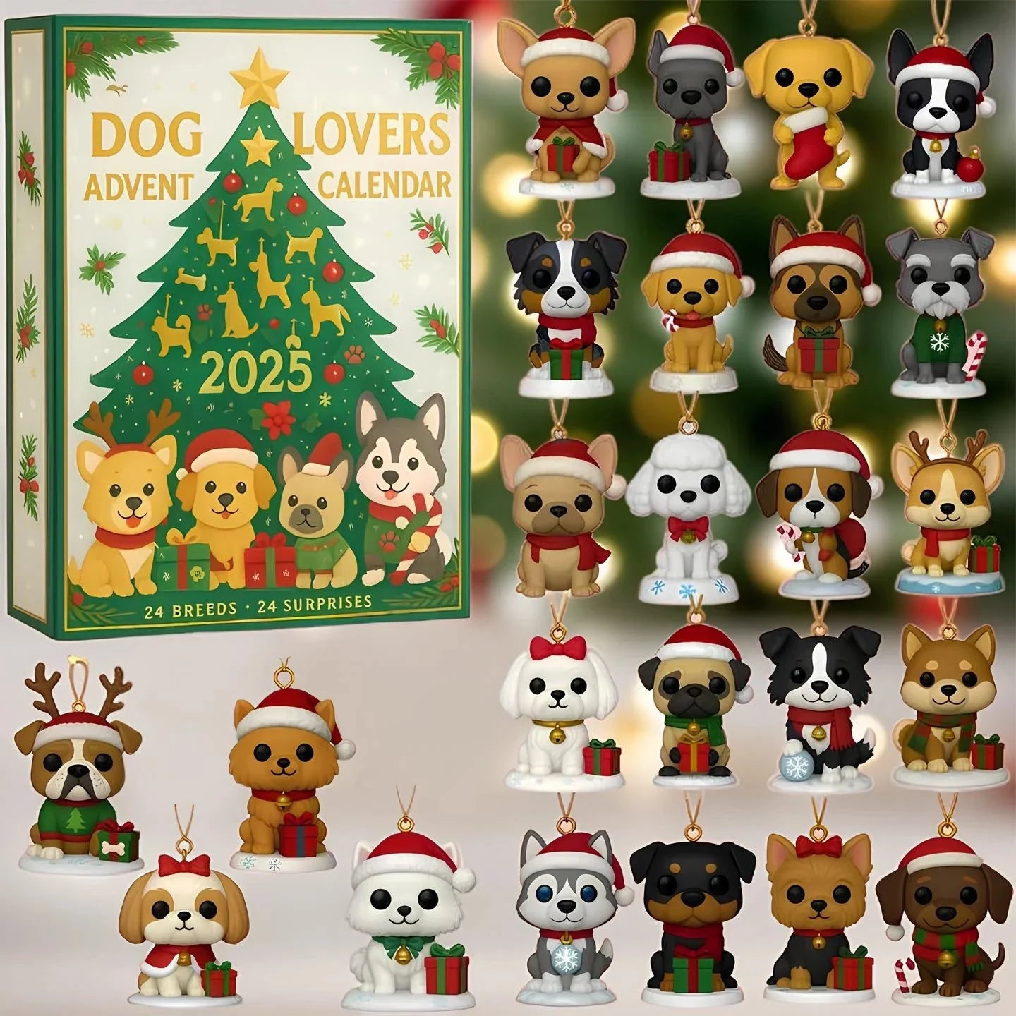 Pawfect | 2025 Grappige Honden Adventkalender Feestcadeau