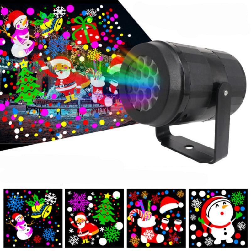 LED Kerstprojector Sneeuwvlokken Lichtshow – Waterdichte Buitenlamp met 16 Patronen