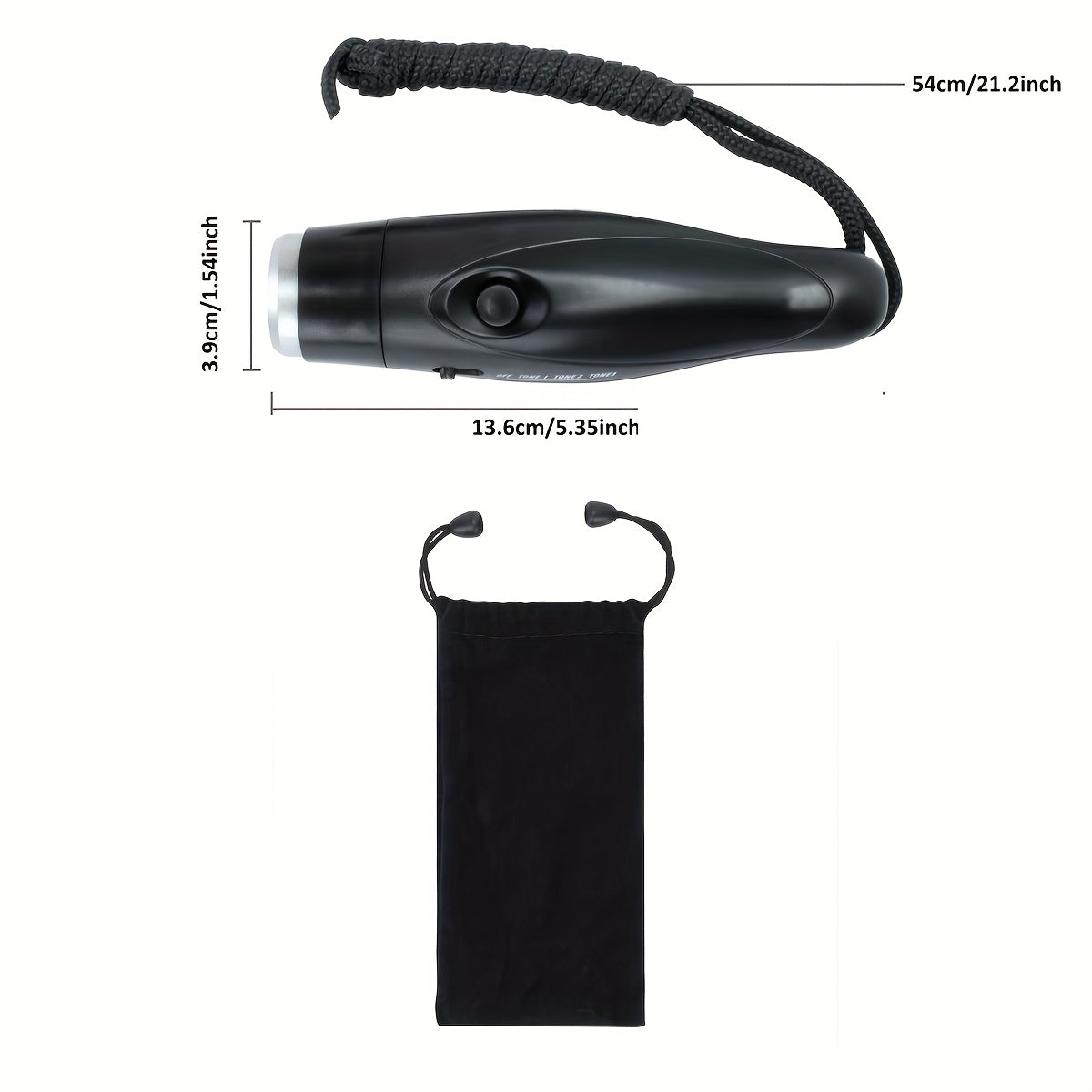 Handheld Elektronische Fluit met 3 Toonopties – Lichtgewicht en Draagbaar voor Coaches en Scheidsrechters