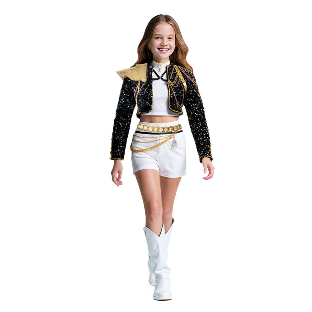 Meisjes Sequin Halloween Kostuum | Crop Jacket Shorts