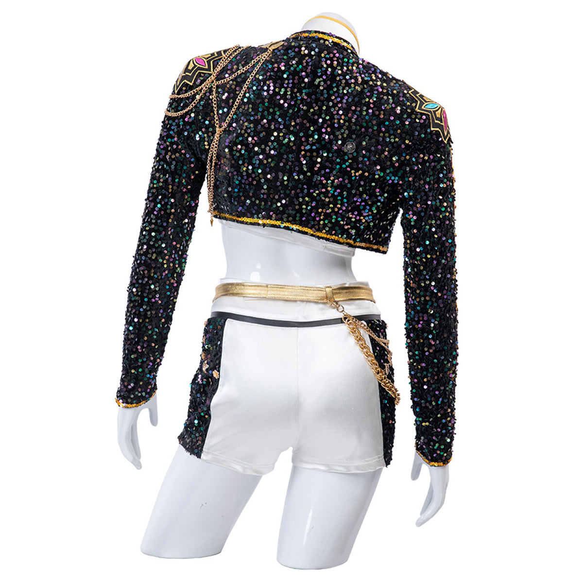 Meisjes Sequin Halloween Kostuum | Crop Jacket Shorts