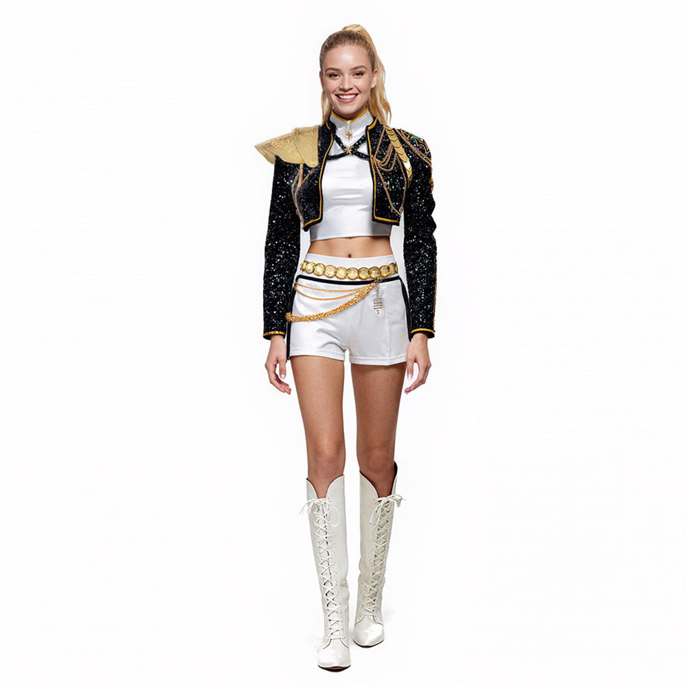 Meisjes Sequin Halloween Kostuum | Crop Jacket Shorts