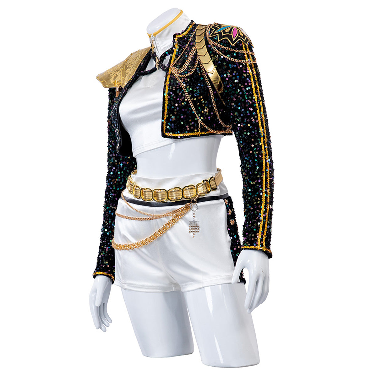 Meisjes Sequin Halloween Kostuum | Crop Jacket Shorts