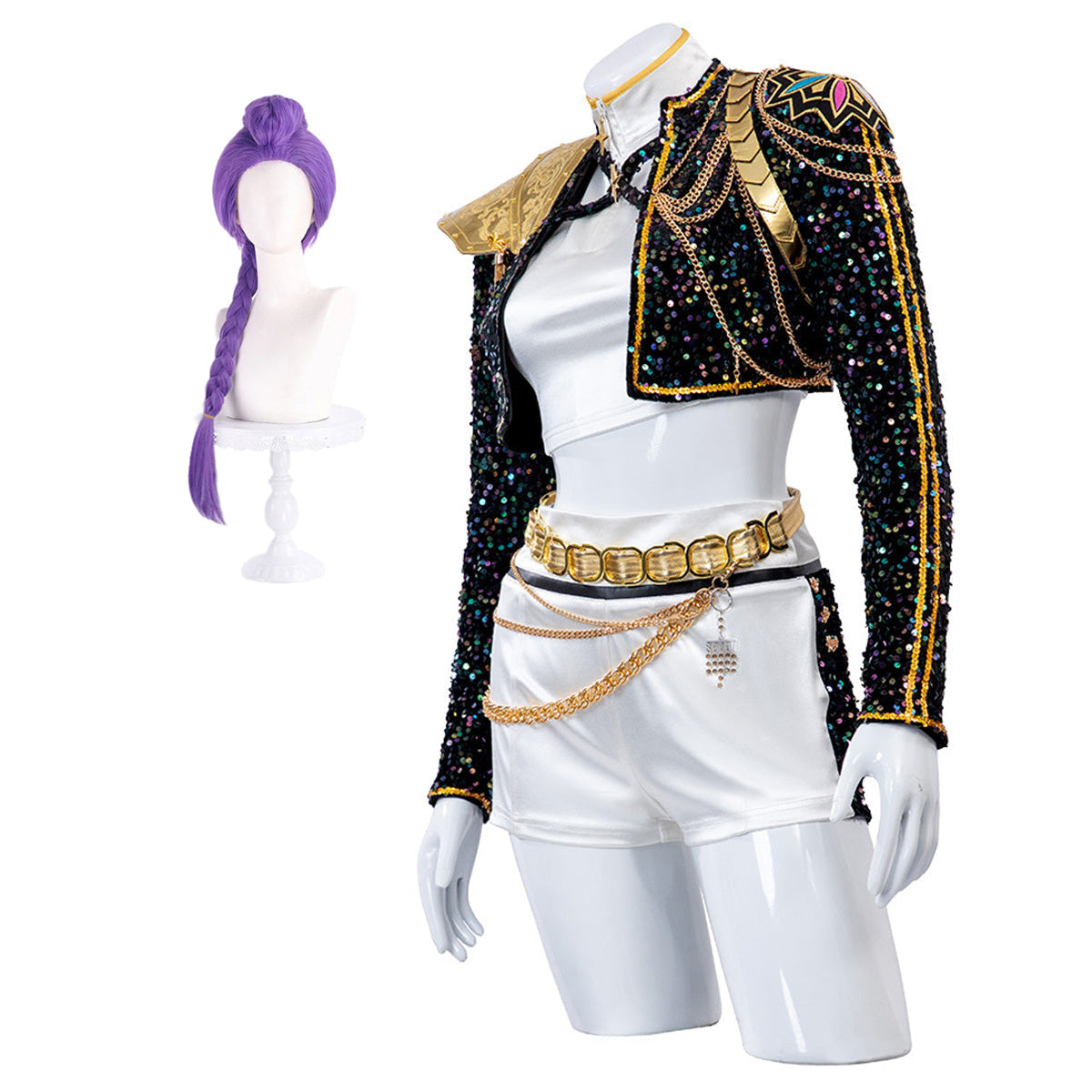 Meisjes Sequin Halloween Kostuum | Crop Jacket Shorts