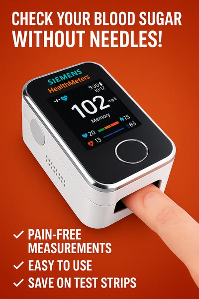 GlucoseGuard Monitor | Niet-invasieve bloedglucosemeting in 5 seconden met 99% nauwkeurigheid