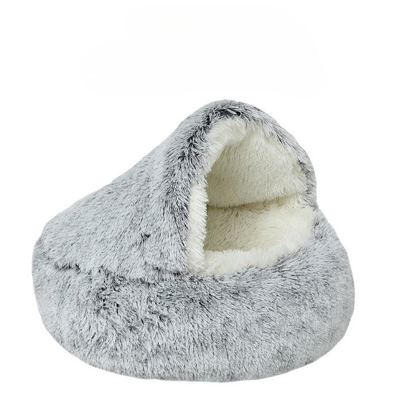CozyPaws - 2-in-1 Ronde Kattenbed & Winter Slaapzak voor Ultiem Comfort