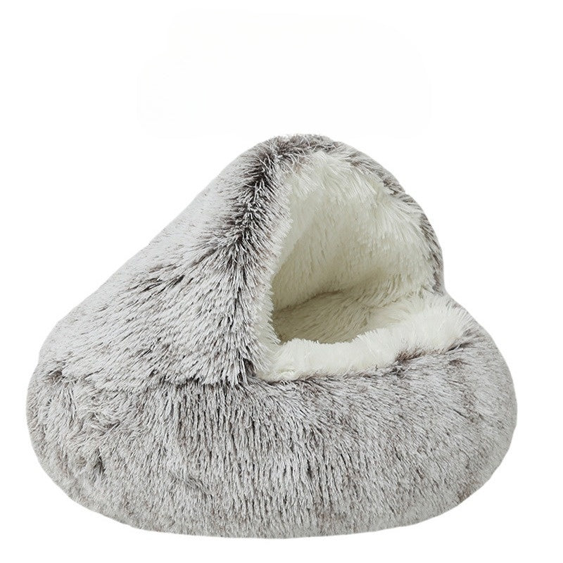 CozyPaws - 2-in-1 Ronde Kattenbed & Winter Slaapzak voor Ultiem Comfort