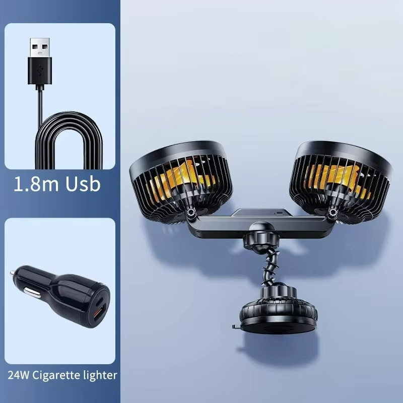 AeroBreeze Auto Ventilator | Draadloze ventilator met 4000 mAh accu en 3 windsnelheden