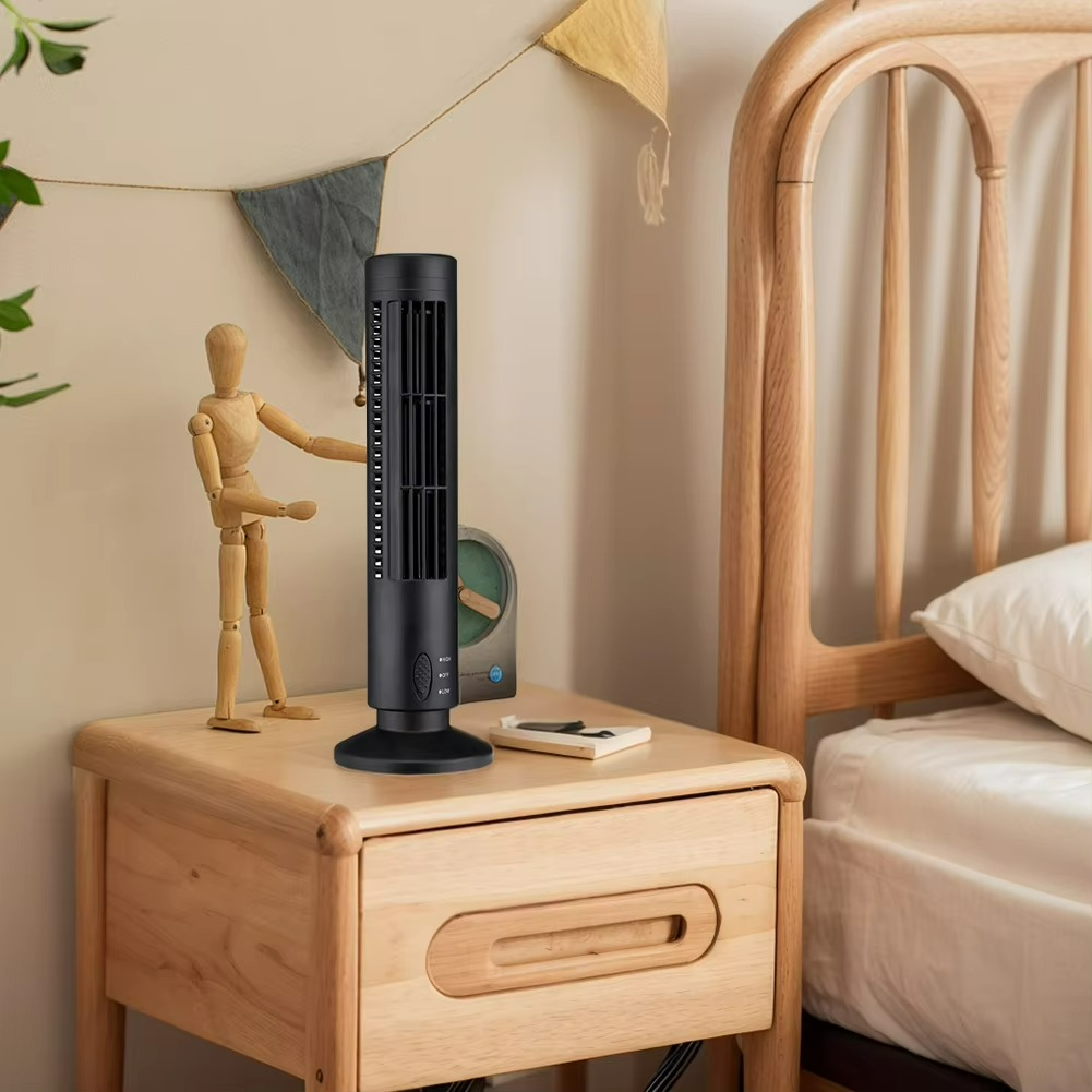 Brisella AirFlow Ventilator | Bladeloos ontwerp met USB-voeding voor stijl en veiligheid