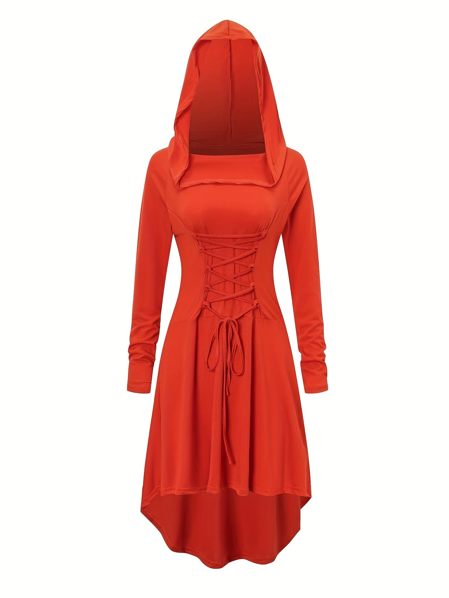 Vrouwen Vintage Korset Lange Mouw Halloween Kostuum Jurk | Midi