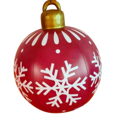 Opblaasbare Kerstbal Buiten Decoratie 60cm – Weerbestendige PVC Kerstdecoratie