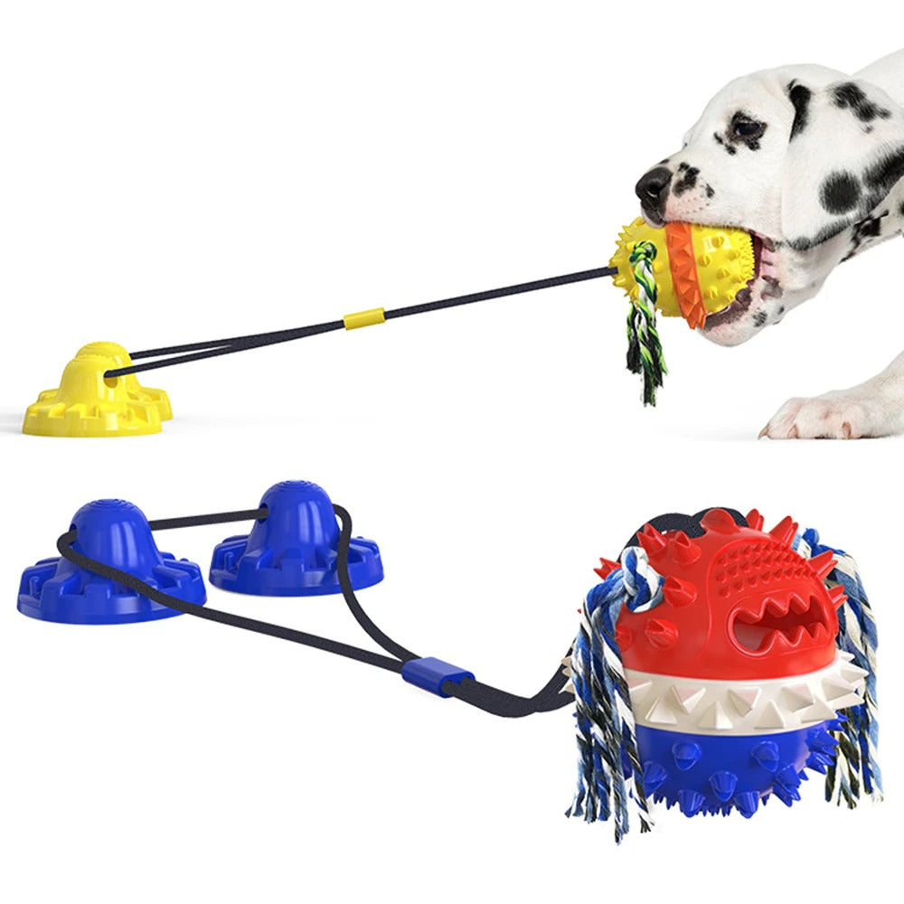 Interactief Zelfspeelhuisdier Speelgoed - Duurzaam Hondenspeelgoed met Kauwstangen en Rollende Ballen voor Alle Groottes, Bevordert Tandheelkundige Gezondheid