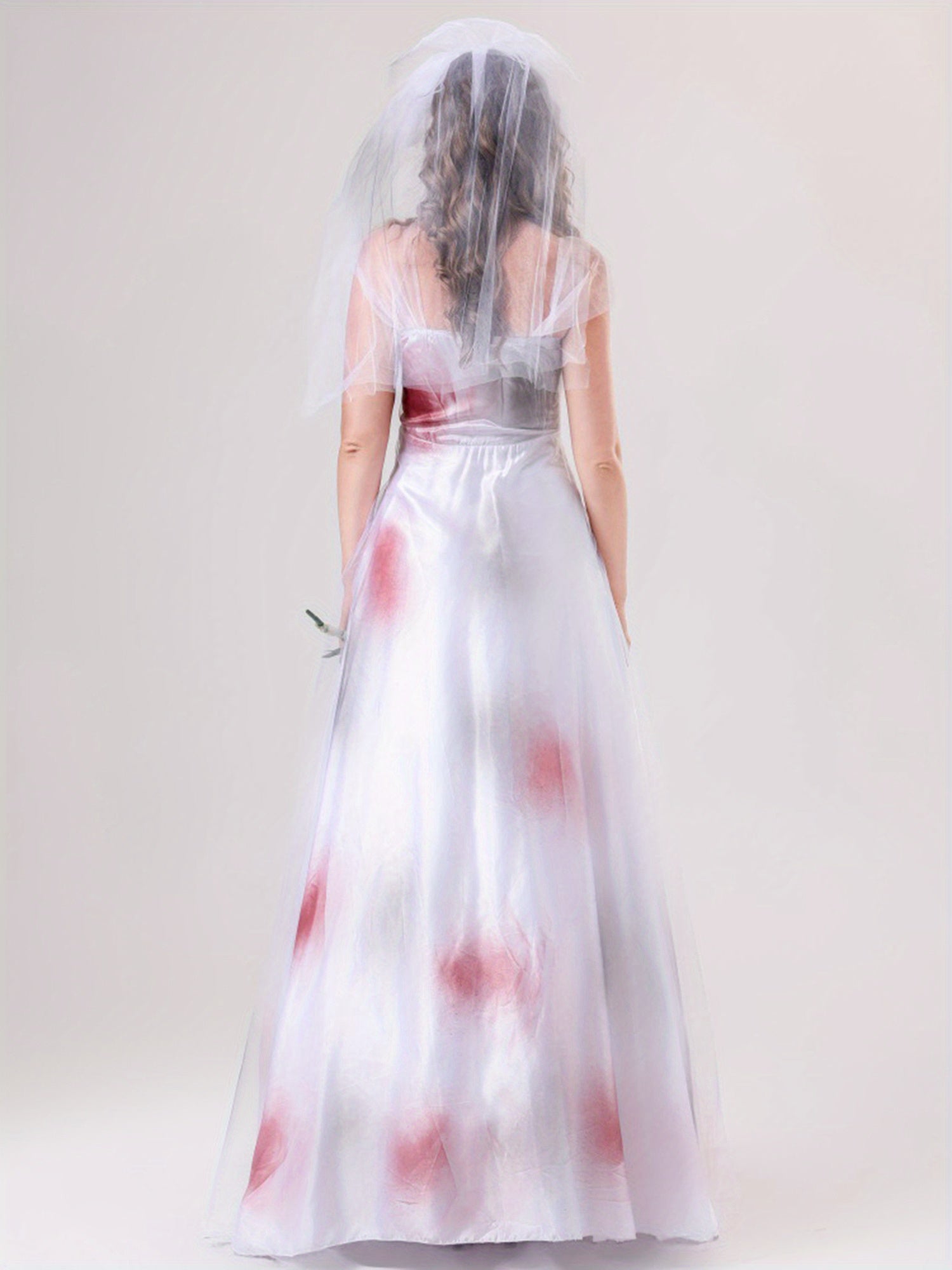 Vrouwen Spooky Bloedige Halloween Lijk Bruid Kostuum Jurk | Maxi