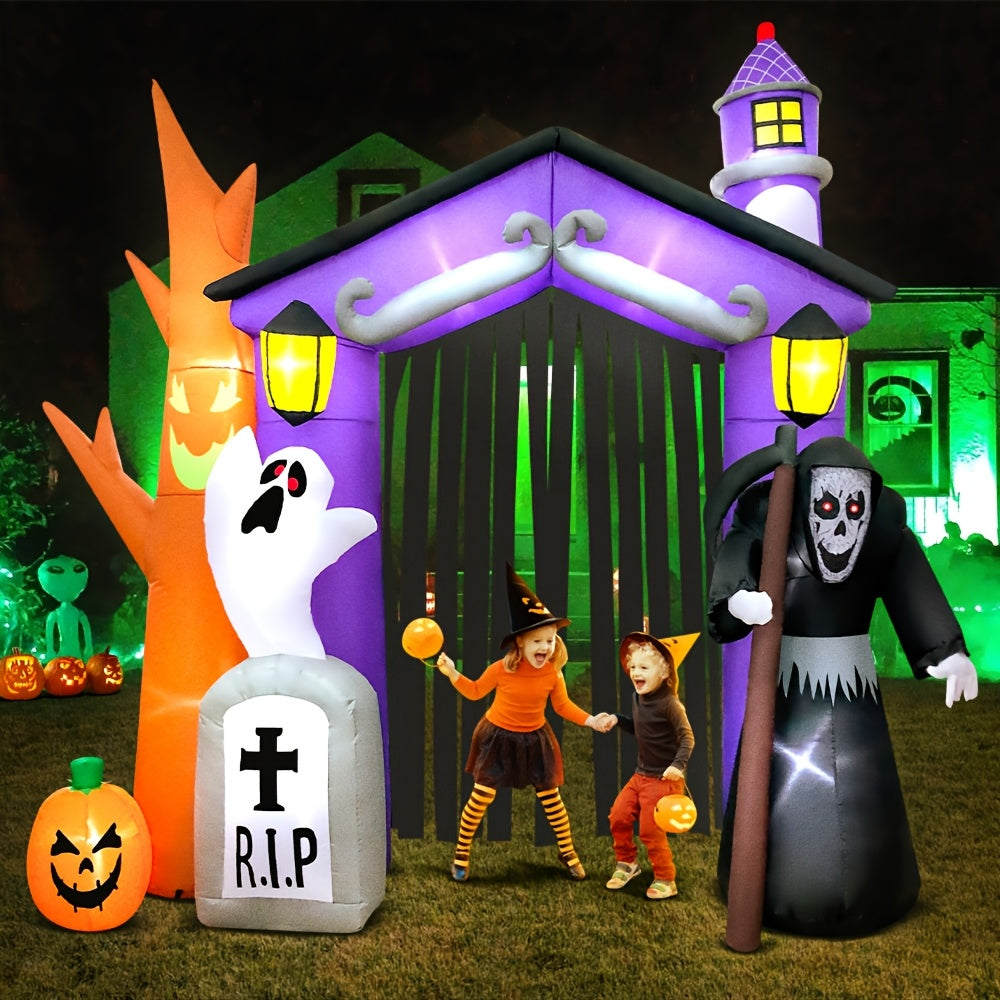 Halloween Spookachtige Opblaasbare Boogdecoratie | Glanzende Tuin Entree
