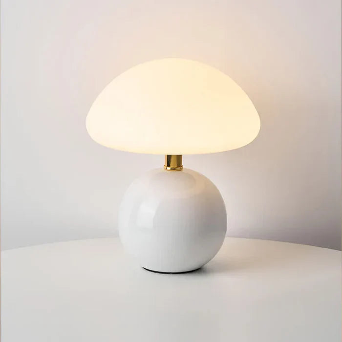 Crème Champignon Lamp - Franse Vintage Lamp