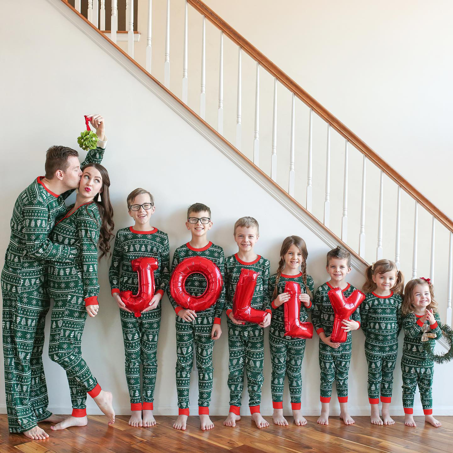 Groene Rendier Matching Familie Kerst Pyjama's | Volwassenen, Kinderen & Hond Pyjama's