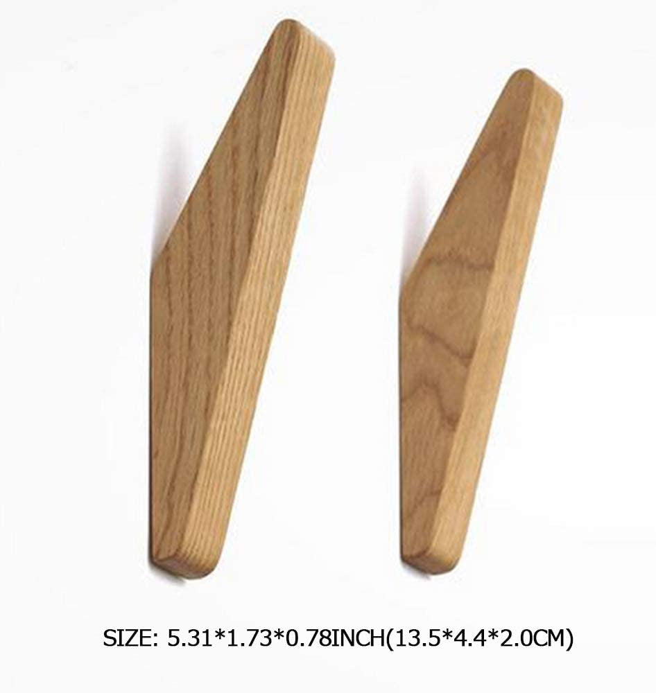 Houten Wandhaken Set Nordhaak – 6 Minimalistische Kapstokhaken van Massief Hout