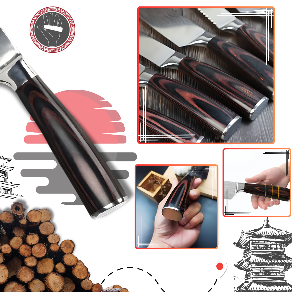 Pakka Hout Japanse Mes