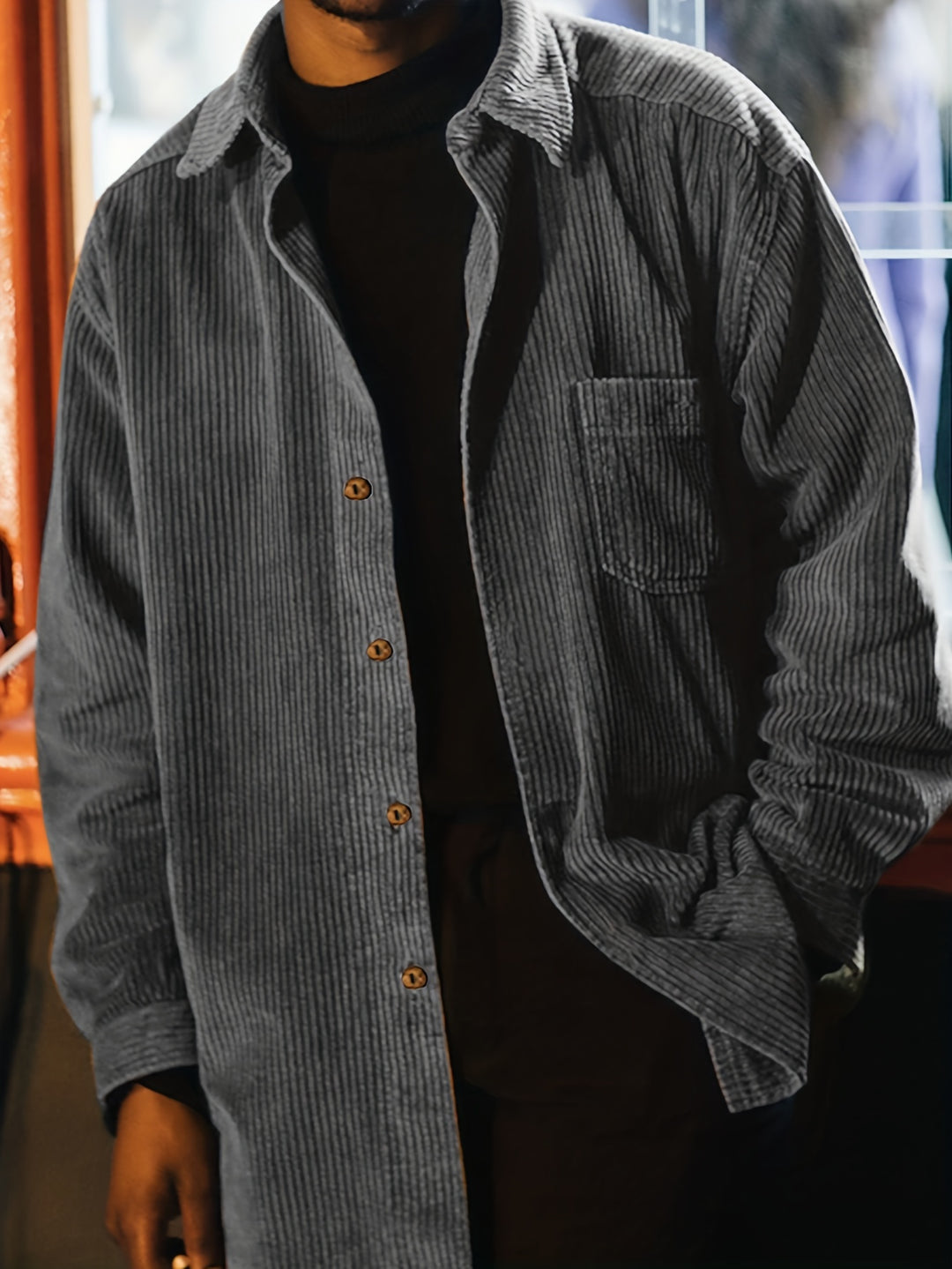 Heren Overhemd | Knoopsluiting & Borstzak | Casual Kleding