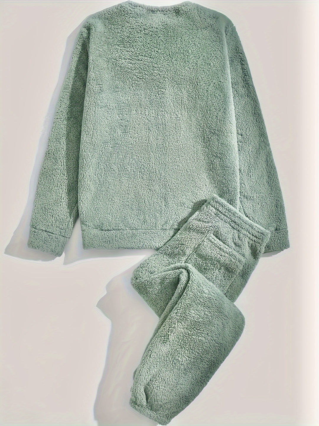 Heren Winterset | Pluche Sweatshirt & Trekkoord Broek | Warm & Comfortabel