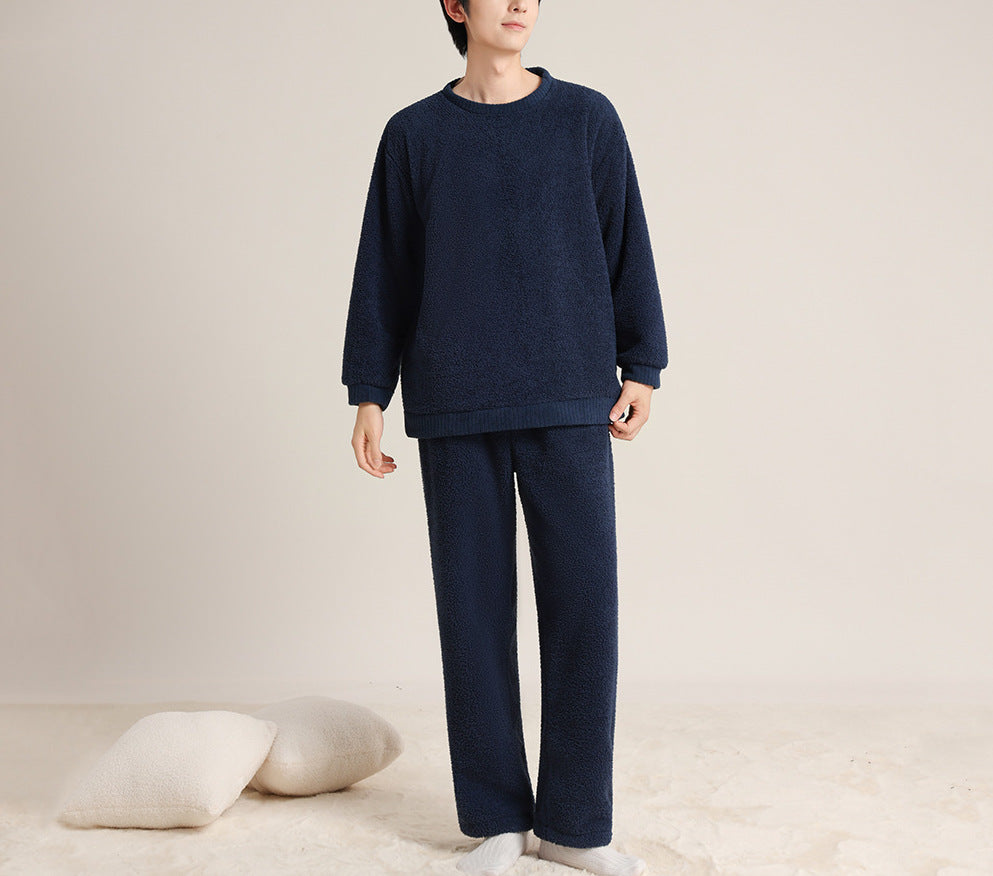 Heren Winterset | Pluche Sweatshirt & Trekkoord Broek | Warm & Comfortabel