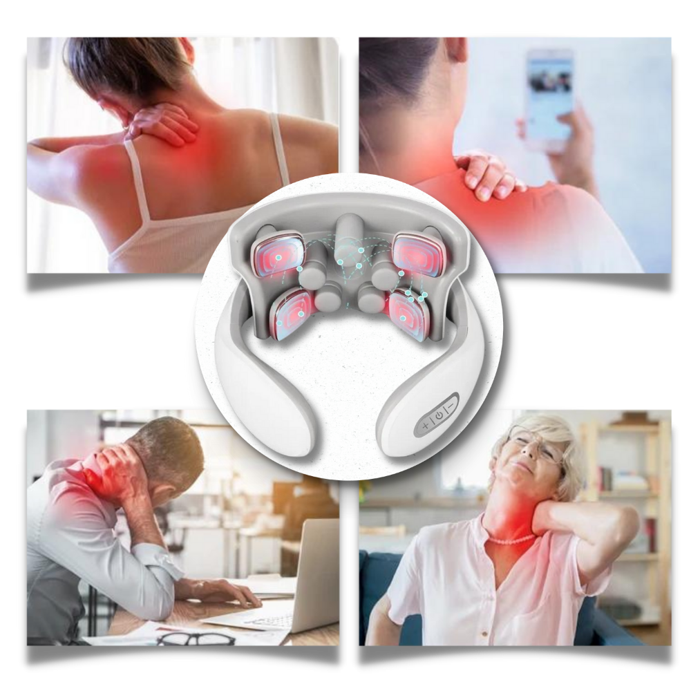 Vier Hoofd Verlichting Nek- en Schoudermassager
