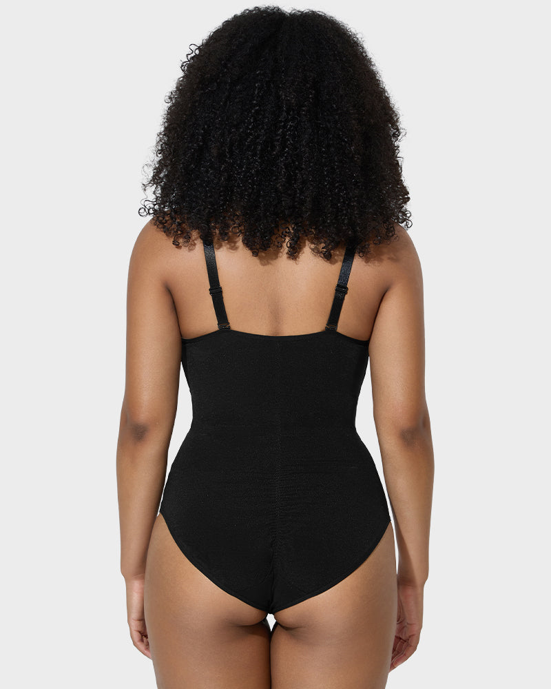 LuxeForm Criss-Cross Mesh Bodysuit | Sculpturend ontwerp voor een perfecte silhouet