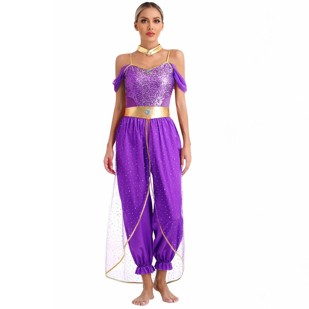Dames Halloween Kostuum Jumpsuit | Pailletten Mouwloos