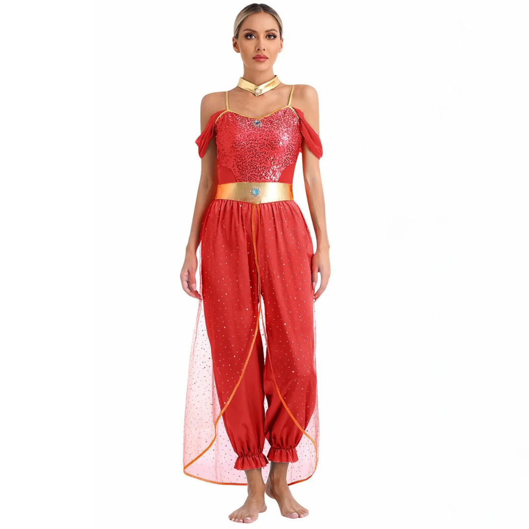 Dames Halloween Kostuum Jumpsuit | Pailletten Mouwloos