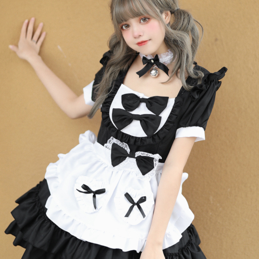 Dames Plus Size Halloween Kostuums Dienstmeid Cosplay Jurk | Ruffled Mini