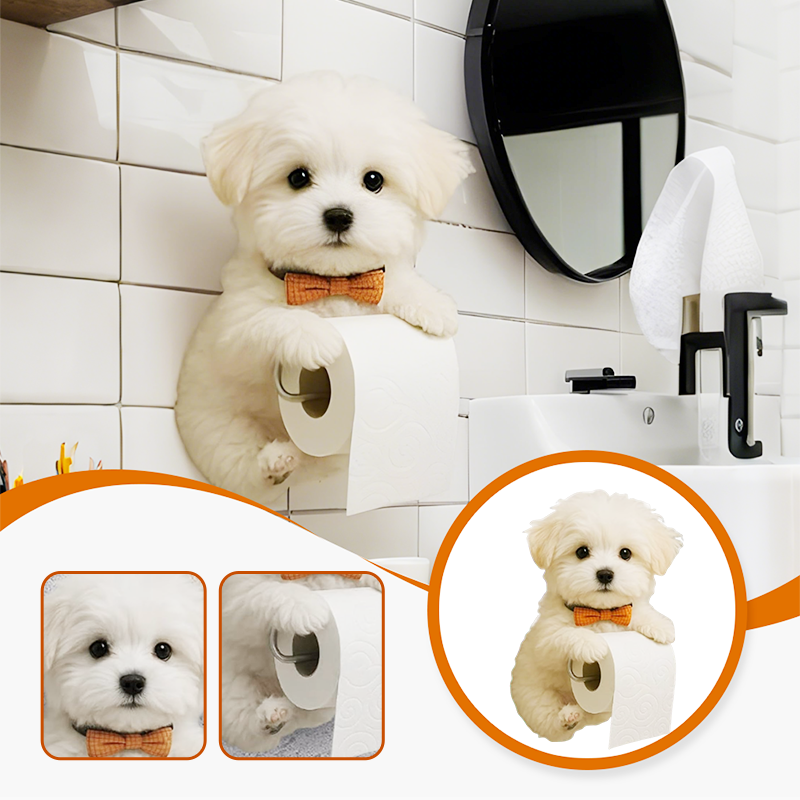 Honden Toiletpapierhouder – Decoratieve Dispenser voor een Vrolijke Badkamer