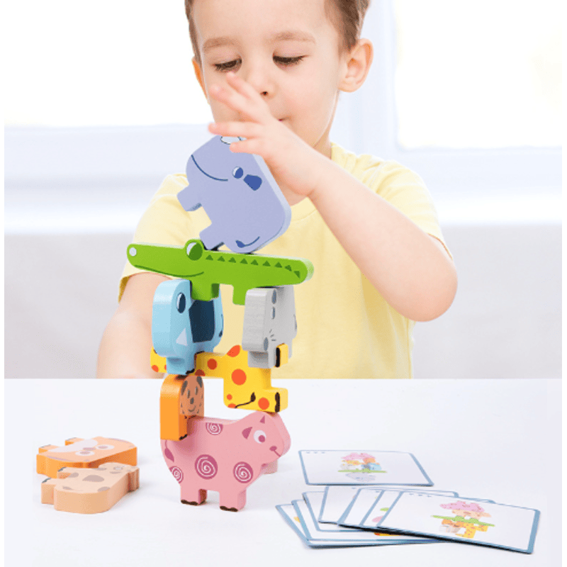 SensoryElegance Luxe Dieren Stapelspel | Creatief en educatief spel voor zintuiglijke stimulatie