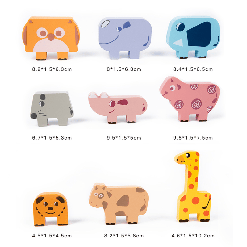 SensoryElegance Luxe Dieren Stapelspel | Creatief en educatief spel voor zintuiglijke stimulatie