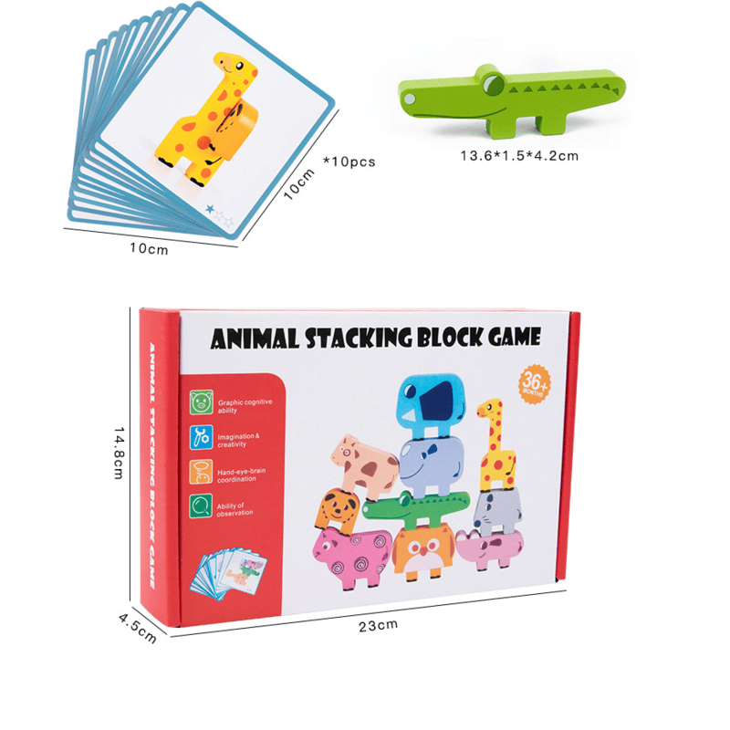 SensoryElegance Luxe Dieren Stapelspel | Creatief en educatief spel voor zintuiglijke stimulatie