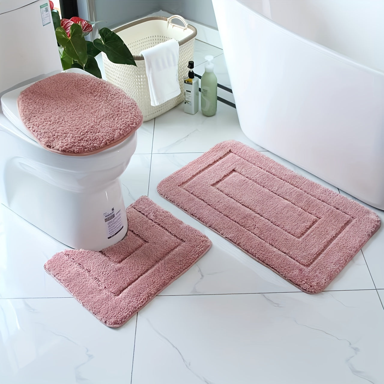 SoftStep Luxe Badmat Set – Antislip, Sneldrogend en Wasbaar