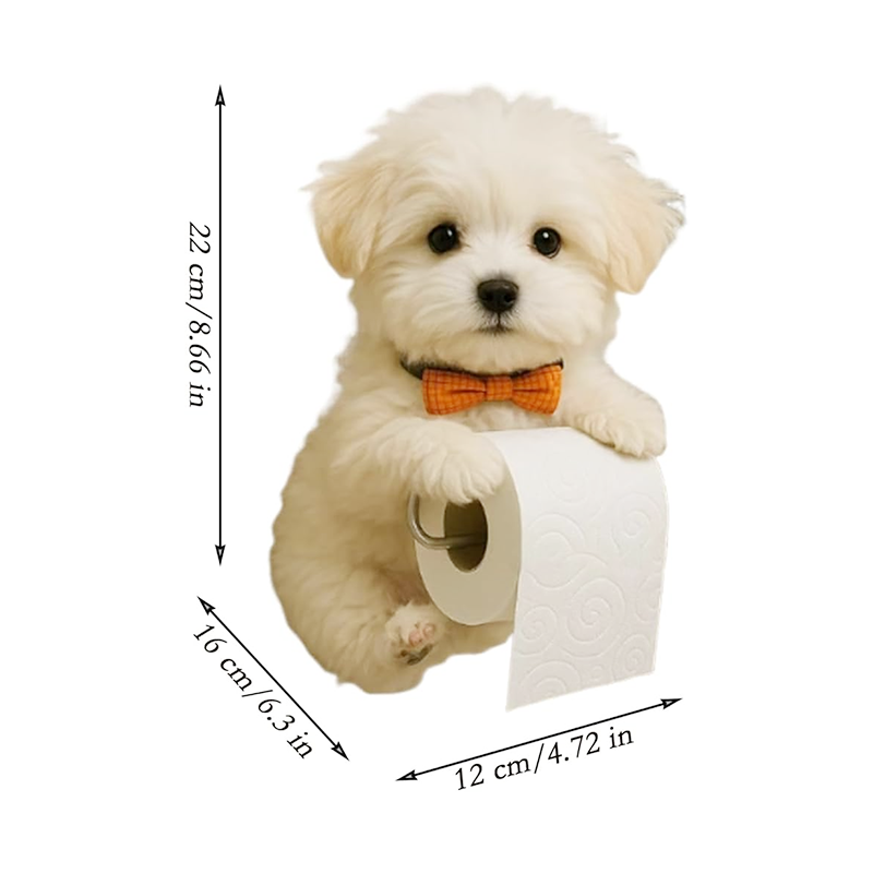 Honden Toiletpapierhouder – Decoratieve Dispenser voor een Vrolijke Badkamer