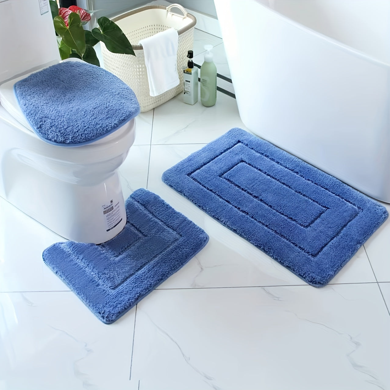 SoftStep Luxe Badmat Set – Antislip, Sneldrogend en Wasbaar