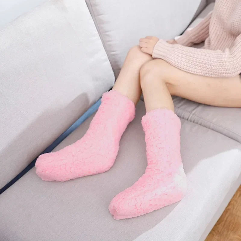 Fluffy Thermo Lounge Sokken – Zachte Warme Pluche Huissokken voor Wintercomfort