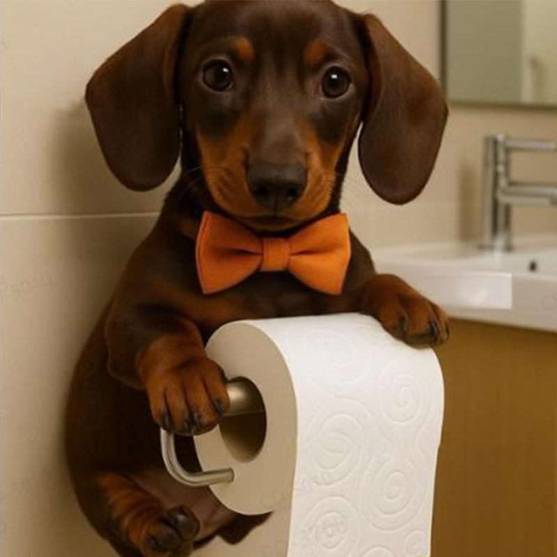 Honden Toiletpapierhouder – Decoratieve Dispenser voor een Vrolijke Badkamer