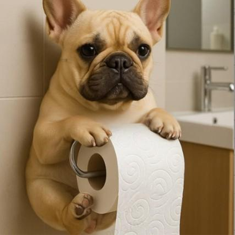 Honden Toiletpapierhouder – Decoratieve Dispenser voor een Vrolijke Badkamer