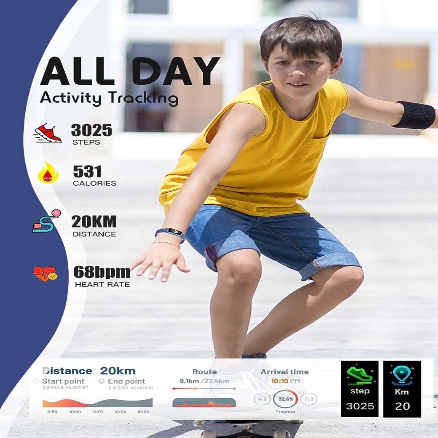 Slanke Fitnesshorloge voor Kinderen – KidFit Pro