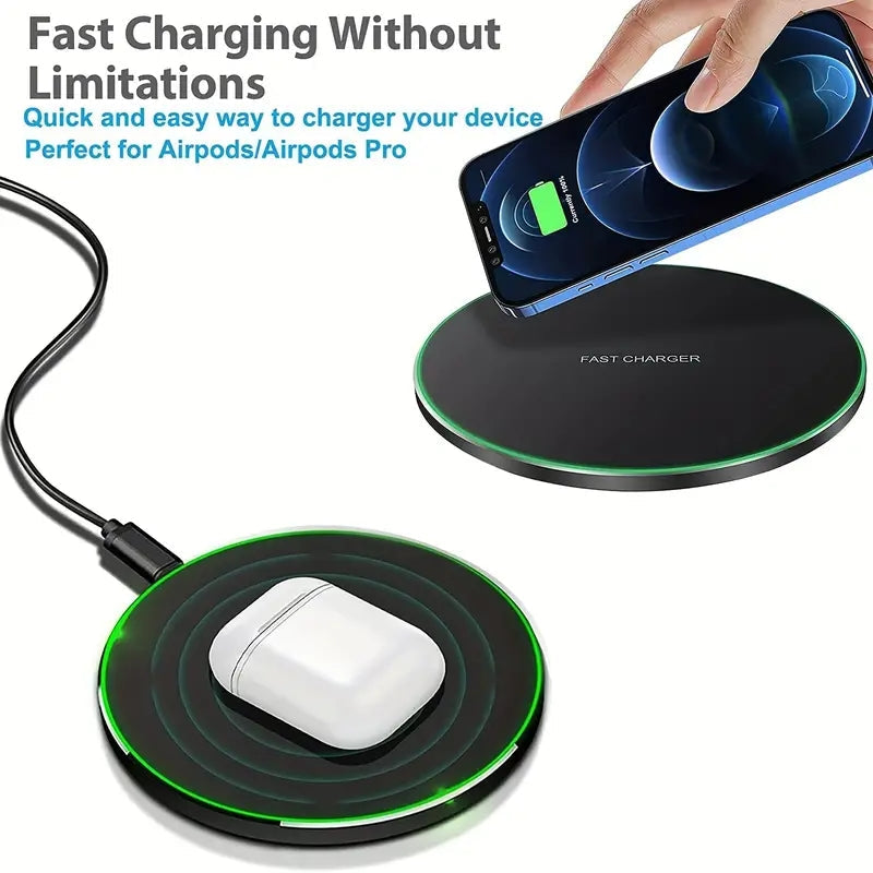 30W DRAADLOZE SNELLADER VOOR IPHONE & ANDERE APPARATEN | INDUCTIE OPLADER