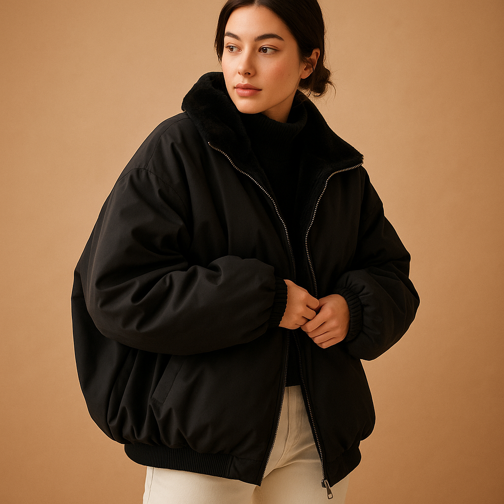 Yarice Korte Winterjas met Kapuze – Warm en Elegant