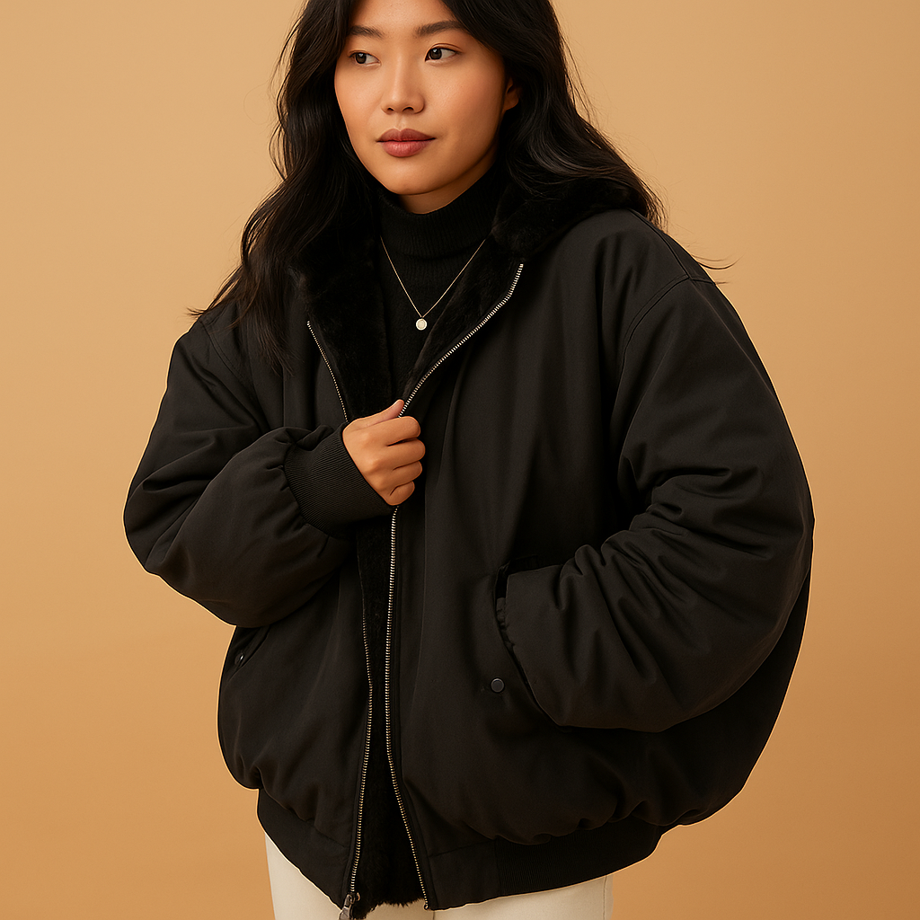 Yarice Korte Winterjas met Kapuze – Warm en Elegant